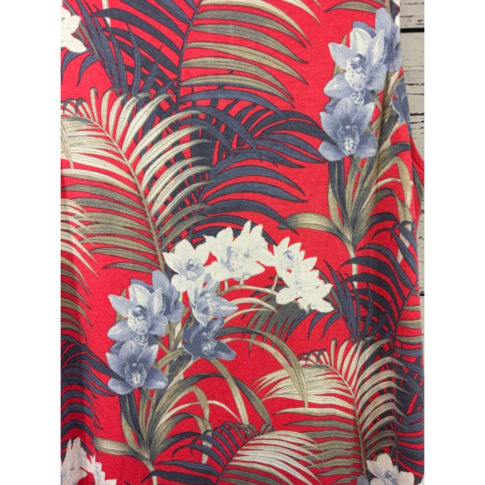 Women's Tommy Bahama Red Blue Floral Sleeveless Dress Small - Picture 3 of 9